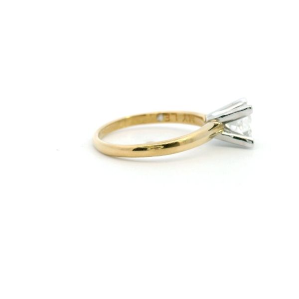 Estate 18KY/Plat 1.01CT Princess Cut Diamond Solitaire Engagement Ring Image 3 Kiefer Jewelers Lutz, FL