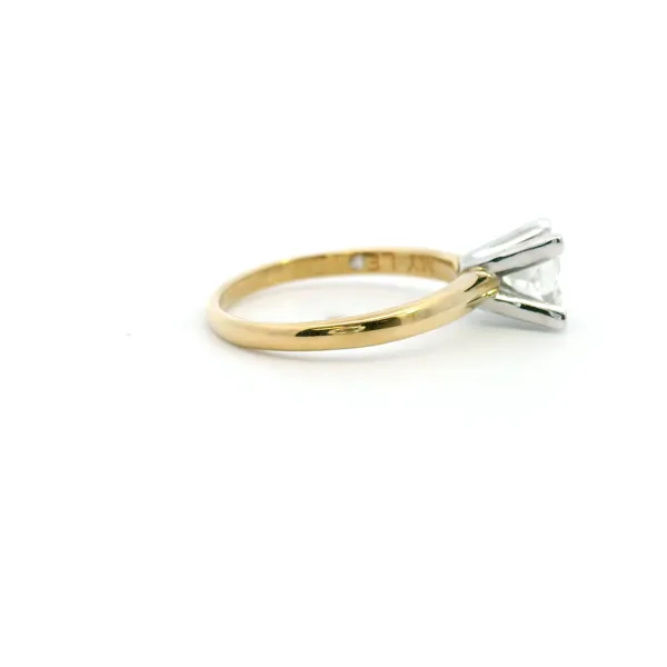 Estate 18KY/Plat 1.01CT Princess Cut Diamond Solitaire Engagement Ring Image 3 Kiefer Jewelers Lutz, FL