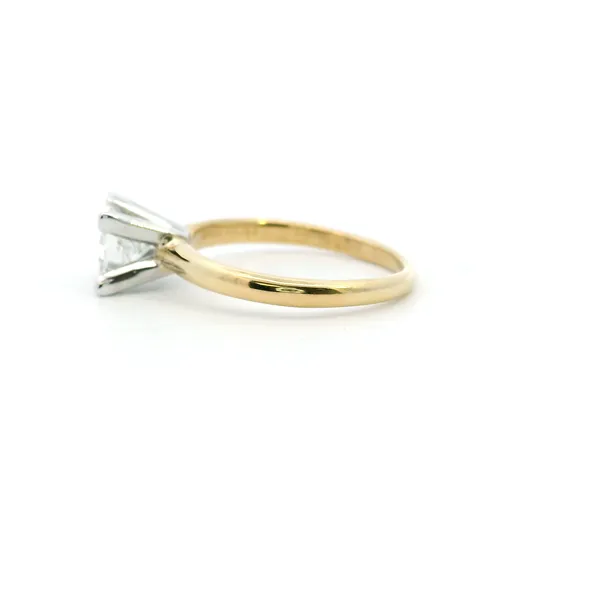 Estate 18KY/Plat 1.01CT Princess Cut Diamond Solitaire Engagement Ring Image 4 Kiefer Jewelers Lutz, FL