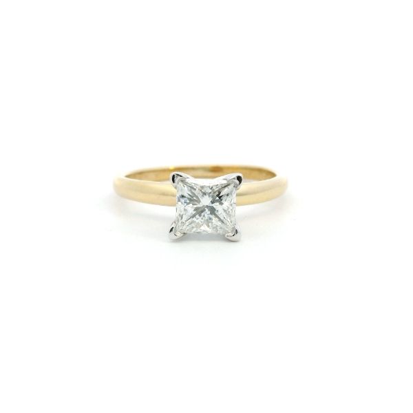 Estate 18KY/Plat 1.01CT Princess Cut Diamond Solitaire Engagement Ring Kiefer Jewelers Lutz, FL