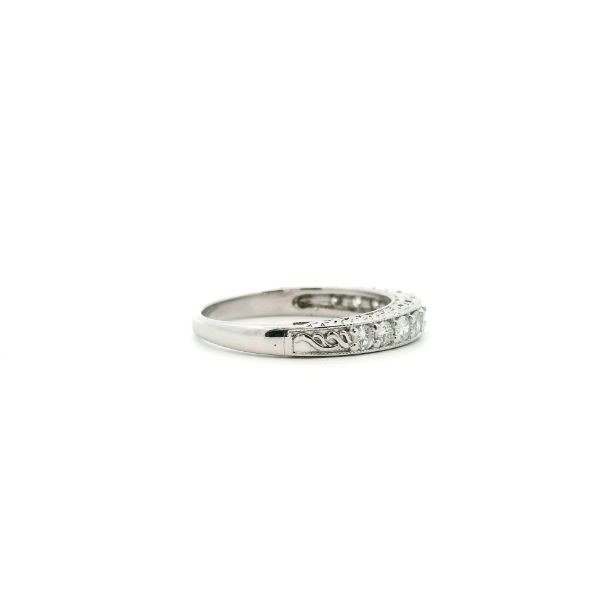 Estate 14KW 0.33CTW Etched Diamond Band Image 3 Kiefer Jewelers Lutz, FL