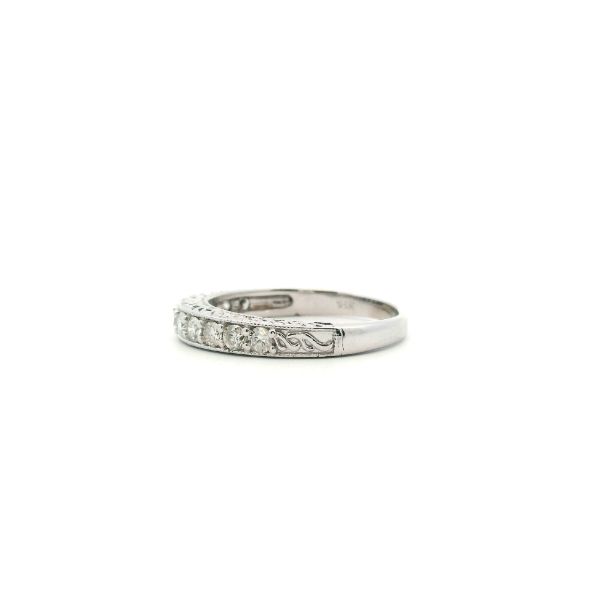 Estate 14KW 0.33CTW Etched Diamond Band Image 4 Kiefer Jewelers Lutz, FL