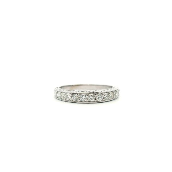Estate 14KW 0.33CTW Etched Diamond Band Kiefer Jewelers Lutz, FL