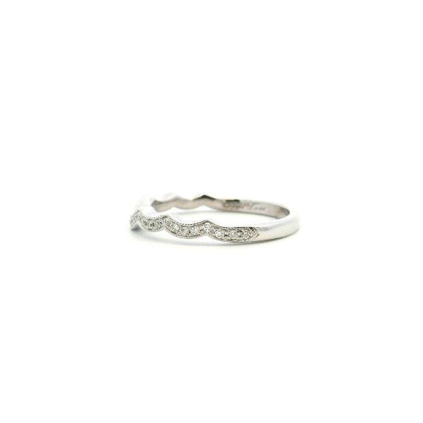 Estate 14KW 0.25CTW Curved Diamond Wedding Band Image 4 Kiefer Jewelers Lutz, FL