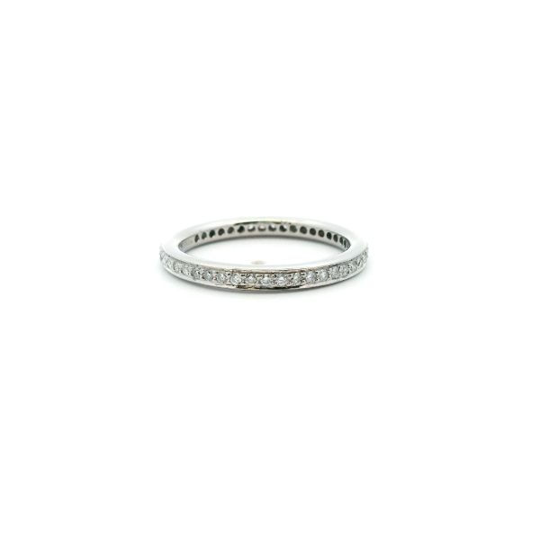 Estate Plat 0.25CTW Diamond Eternity Band Image 3 Kiefer Jewelers Lutz, FL