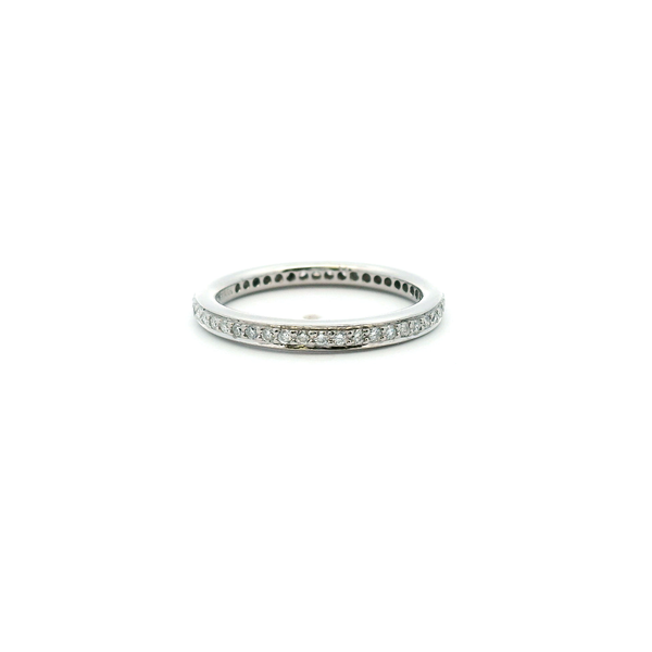 Estate Plat 0.25CTW Diamond Eternity Band Image 3 Kiefer Jewelers Lutz, FL