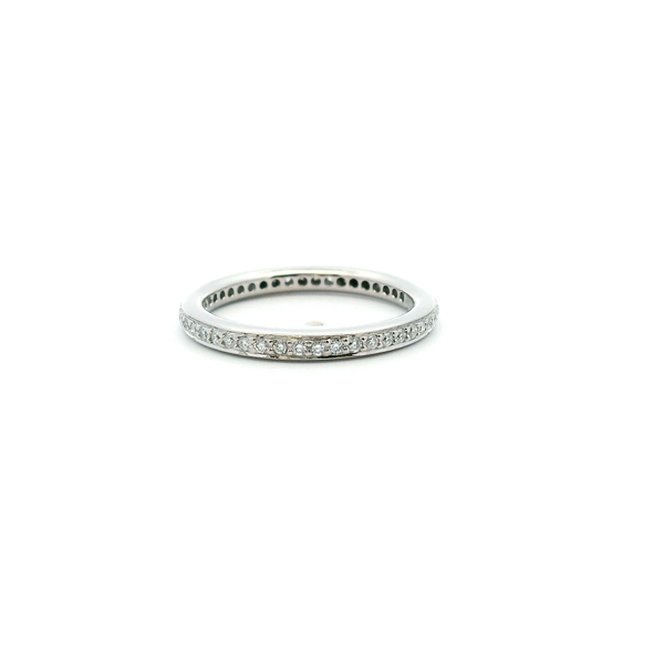 Estate Plat 0.25CTW Diamond Eternity Band Image 4 Kiefer Jewelers Lutz, FL