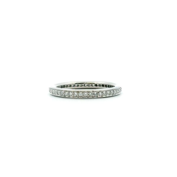 Estate Plat 0.25CTW Diamond Eternity Band Image 3 Kiefer Jewelers Lutz, FL