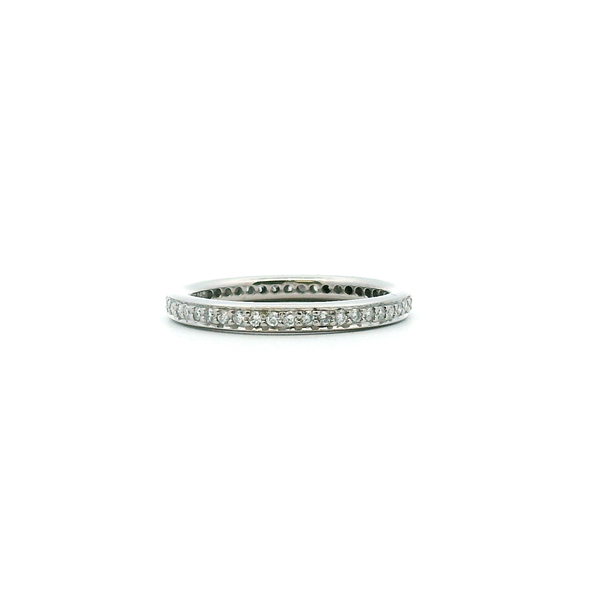 Estate Plat 0.25CTW Diamond Eternity Band Image 3 Kiefer Jewelers Lutz, FL
