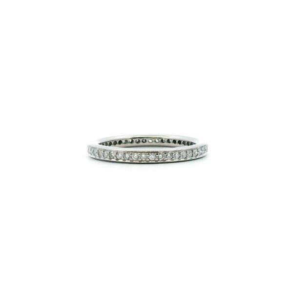 Estate Plat 0.25CTW Diamond Eternity Band Image 4 Kiefer Jewelers Lutz, FL