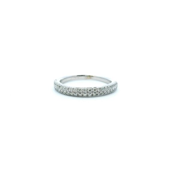Estate 14KW 0.25CTW Double Row Diamond Vera Wang Wedding Band Kiefer Jewelers Lutz, FL