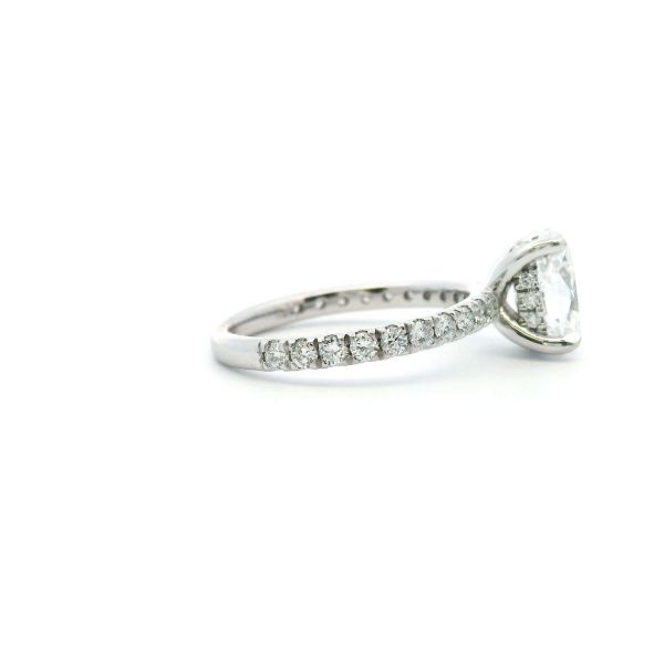 Estate Plat 2.01CTW Oval Diamond Engagement Ring Image 3 Kiefer Jewelers Lutz, FL
