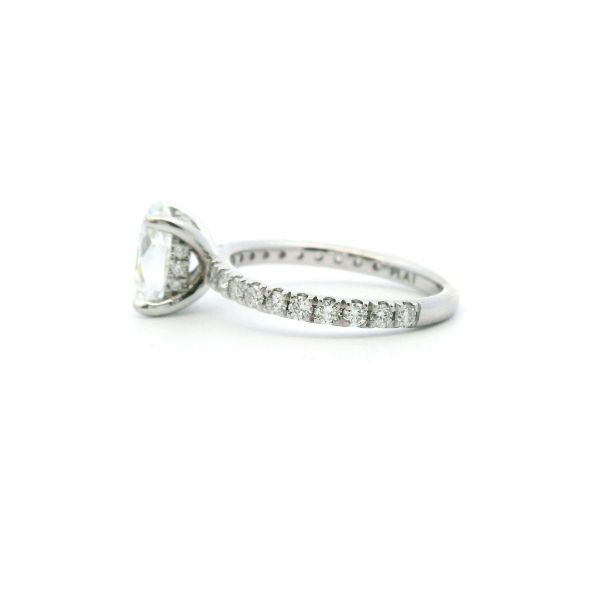 Estate Plat 2.01CTW Oval Diamond Engagement Ring Image 4 Kiefer Jewelers Lutz, FL