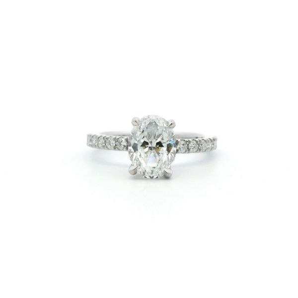 Estate Plat 2.01CTW Oval Diamond Engagement Ring Kiefer Jewelers Lutz, FL