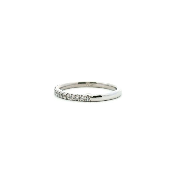 Estate Platinum 0.20CTW Diamond Wedding Band Image 4 Kiefer Jewelers Lutz, FL