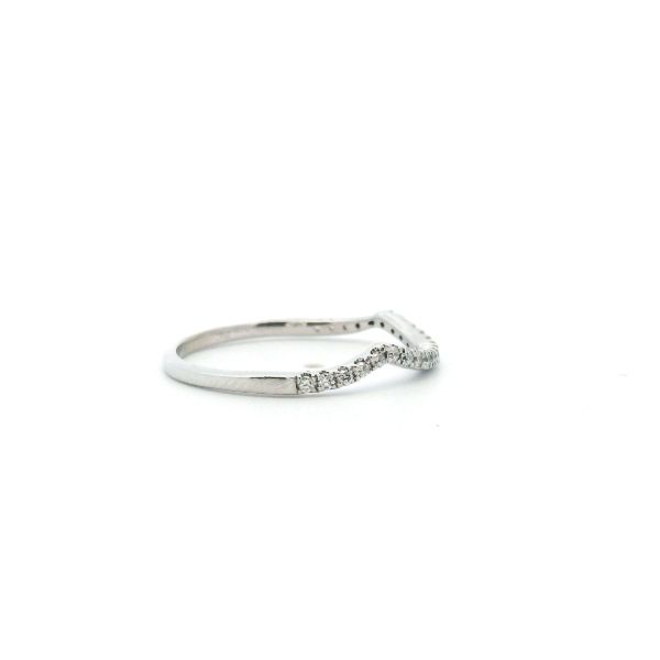 Estate 10KW 0.11CTW Diamond Contour Wedding Band Image 3 Kiefer Jewelers Lutz, FL