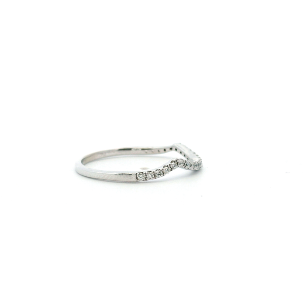 Estate 10KW 0.11CTW Diamond Contour Wedding Band Image 3 Kiefer Jewelers Lutz, FL