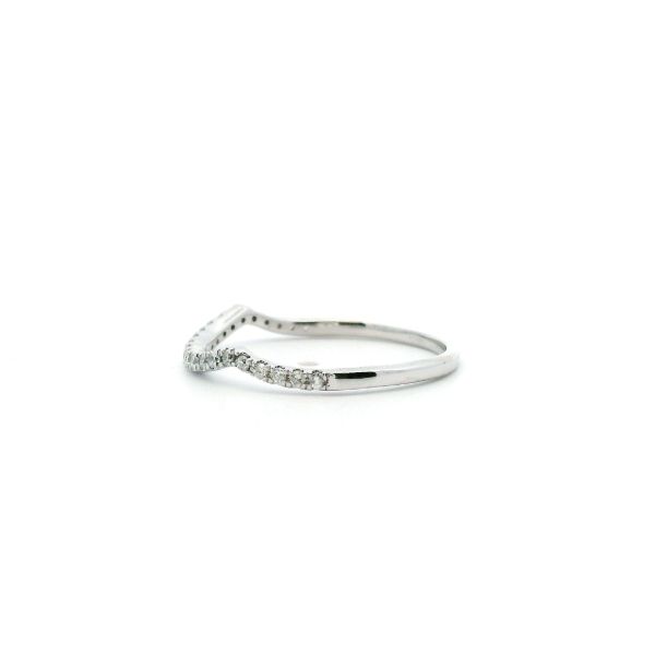 Estate 10KW 0.11CTW Diamond Contour Wedding Band Image 4 Kiefer Jewelers Lutz, FL
