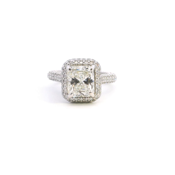 Estate Platinum 4.79CTW Radiant Cut Diamond Engagement Ring Kiefer Jewelers Lutz, FL