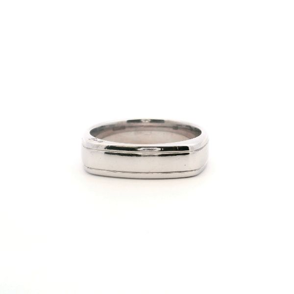 Estate 18KW A.Jaffe Squared Wedding Band Image 3 Kiefer Jewelers Lutz, FL