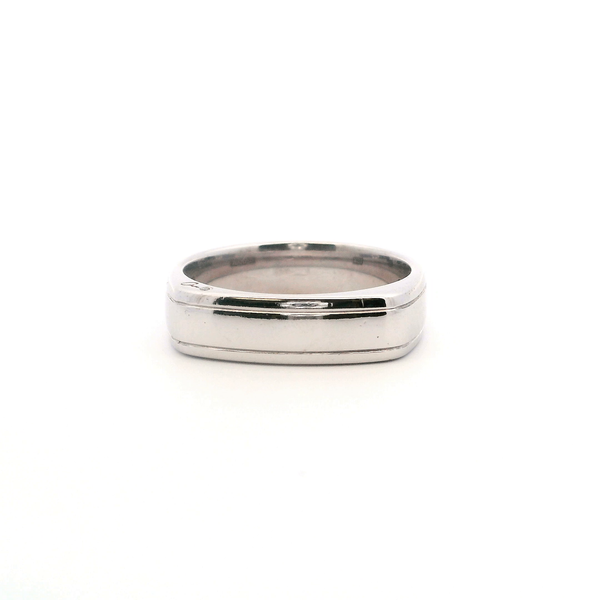 Estate 18KW A.Jaffe Squared Wedding Band Image 3 Kiefer Jewelers Lutz, FL