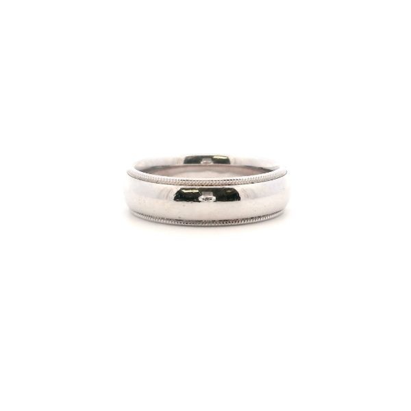 Estate 14KW 6MM Milgrain Wedding Band Image 4 Kiefer Jewelers Lutz, FL