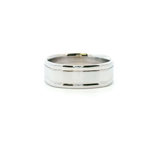 Estate 14KW Squared Wedding Band Image 3 Kiefer Jewelers Lutz, FL