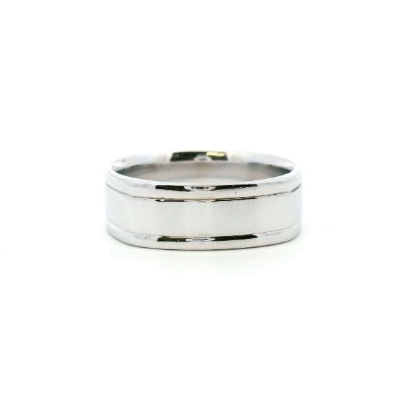 Estate 14KW Squared Wedding Band Image 4 Kiefer Jewelers Lutz, FL