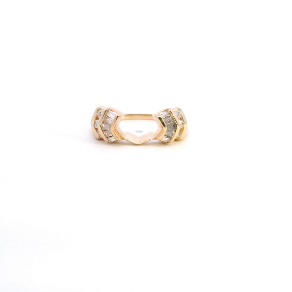 Estate 14KY 0.25CTW Bagguette and Round Diamond Ring Wrap Kiefer Jewelers Lutz, FL