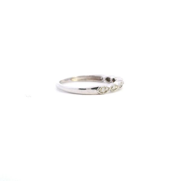 Estate 14KW .05CTW Diamond Twist Band Image 4 Kiefer Jewelers Lutz, FL