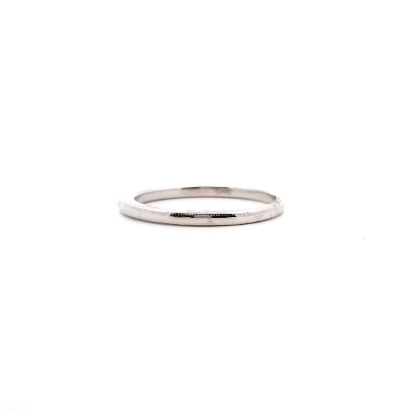 Estate 14KW 2MM Milgrain Wedding Band Image 3 Kiefer Jewelers Lutz, FL