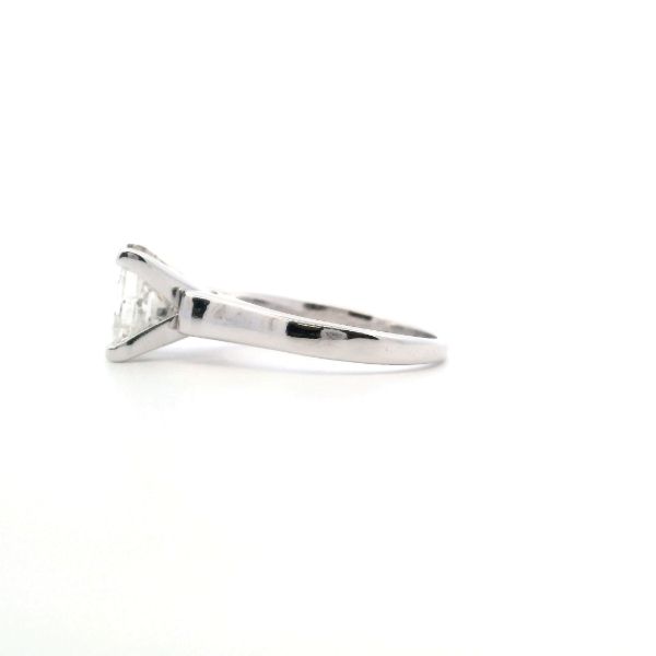 Estate 14KW 2.3CT Princess Cut Solitaire Engagement Ring Image 3 Kiefer Jewelers Lutz, FL