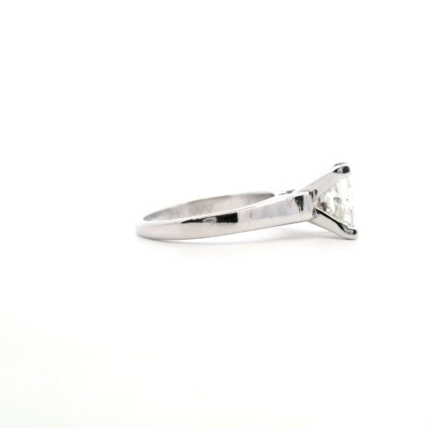 Estate 14KW 2.3CT Princess Cut Solitaire Engagement Ring Image 4 Kiefer Jewelers Lutz, FL