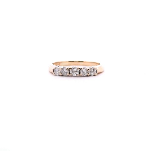 Estate 14KY 0.40CTW Diamond Five Stone Band Kiefer Jewelers Lutz, FL