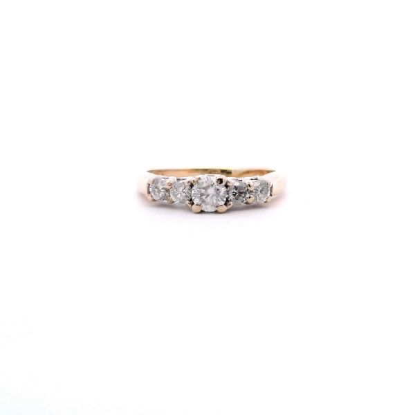 Estate 14KY 0.52CTW Diamond Five Stone Engagement Ring Kiefer Jewelers Lutz, FL