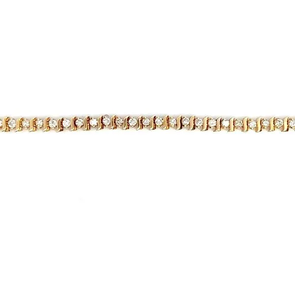 Estate 14K Diamond S Link Bracelet Image 5 Kiefer Jewelers Lutz, FL