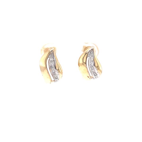 Estate 14K Diamond Leaf Earrings Kiefer Jewelers Lutz, FL