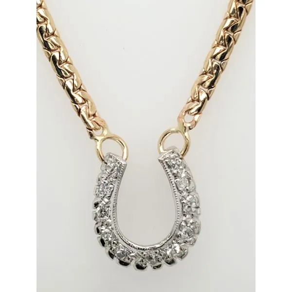 Estate 14KTT Horseshoe Necklace Kiefer Jewelers Lutz, FL