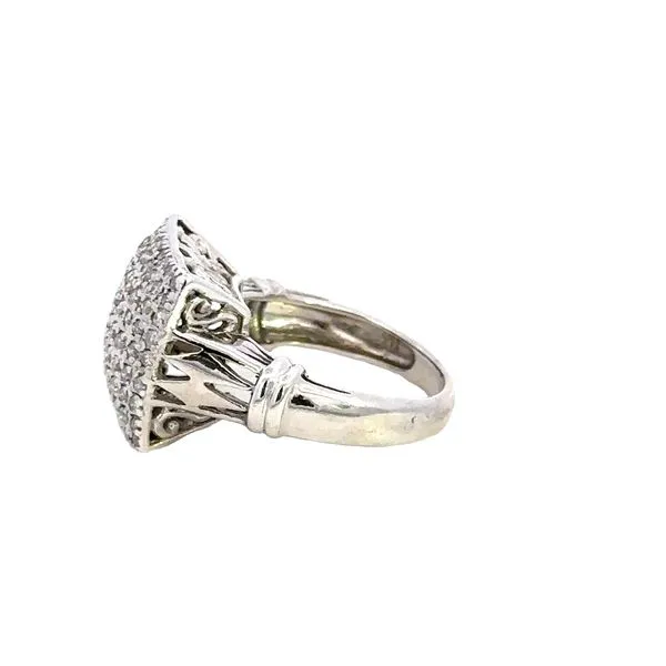 Estate 14KW Diamond Cluster Ring Image 4 Kiefer Jewelers Lutz, FL