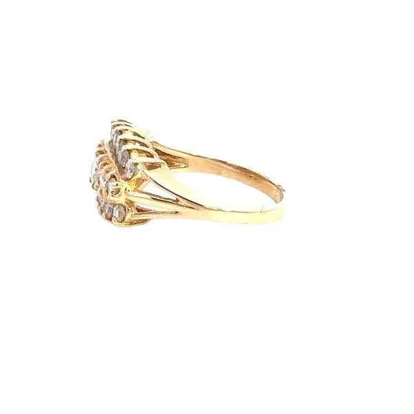 Estate 14K 1CTW Diamond 3 Row Ring Image 4 Kiefer Jewelers Lutz, FL
