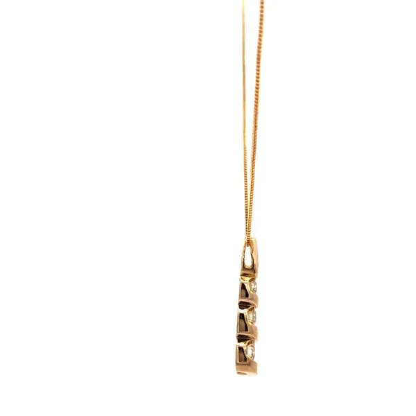 Estate 14KY Three Stone Pendant with Chain Image 3 Kiefer Jewelers Lutz, FL