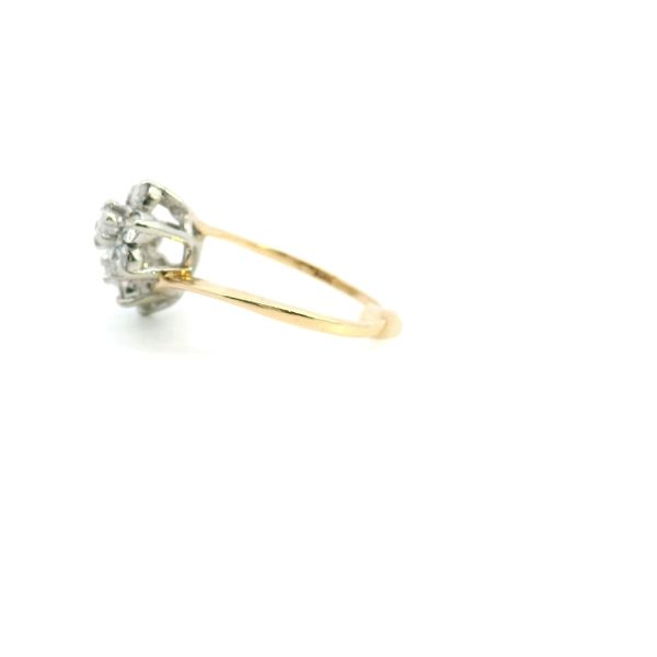 Estate 14KY 1.33CTW Diamond Flower Bypass Ring Image 4 Kiefer Jewelers Lutz, FL