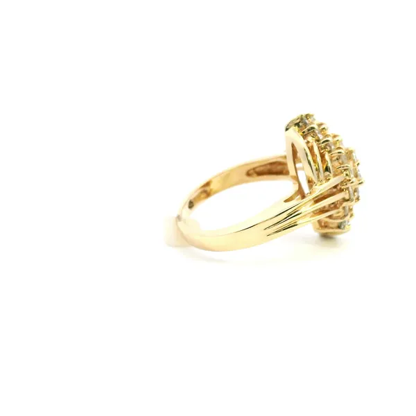 Estate 14KY 1CTW Diamond Cluster Fashion Ring Image 3 Kiefer Jewelers Lutz, FL