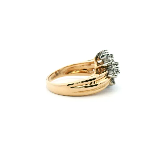 Estate 14KY 0.50CTW Diamond Cluster Fashion Ring Image 3 Kiefer Jewelers Lutz, FL