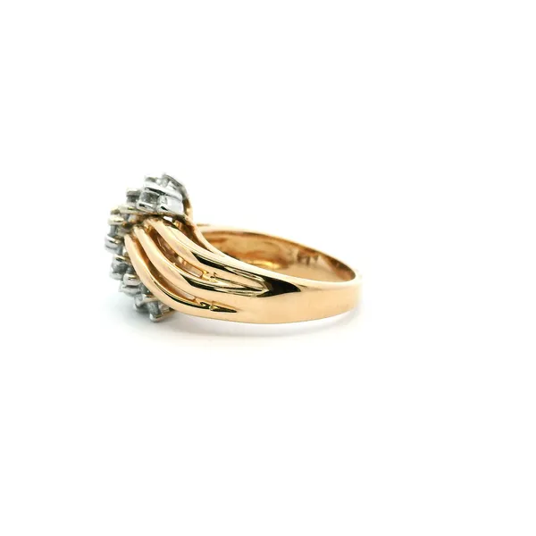 Estate 14KY 0.50CTW Diamond Cluster Fashion Ring Image 4 Kiefer Jewelers Lutz, FL