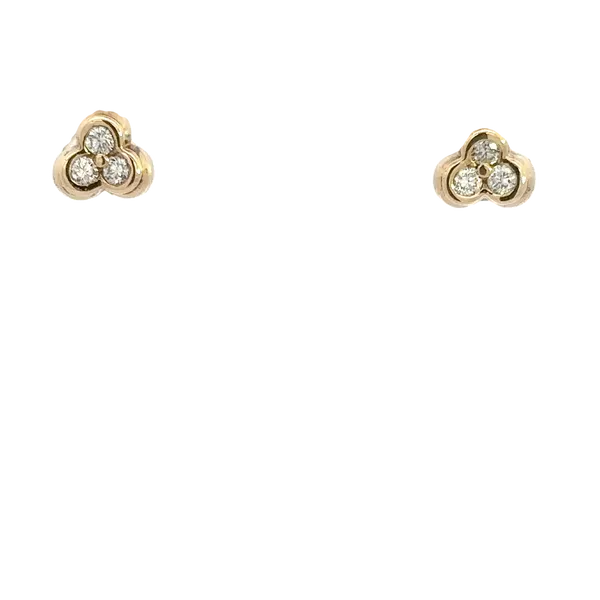 Estate 14K Diamond Cluster Earrings Kiefer Jewelers Lutz, FL