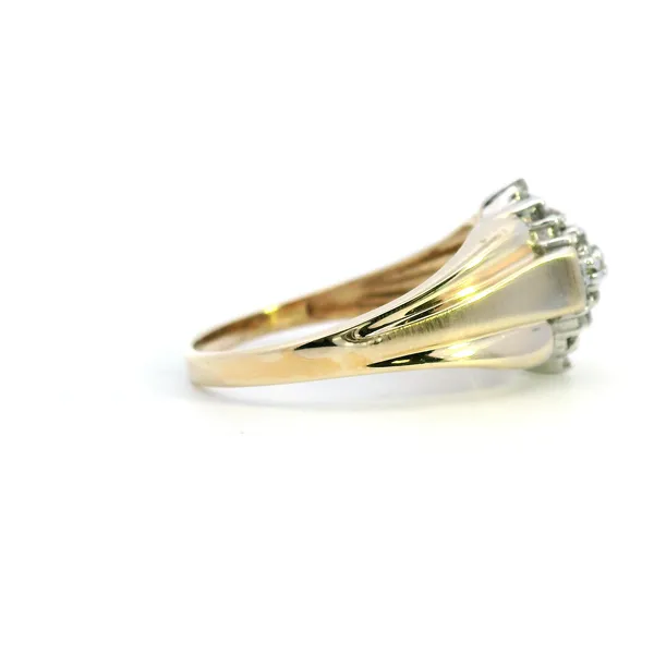 Estate 10KY Diamond Cluster Fashion Ring Image 3 Kiefer Jewelers Lutz, FL
