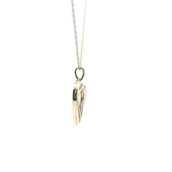 Estate 10KY Diamond Heart Pendant Image 3 Kiefer Jewelers Lutz, FL