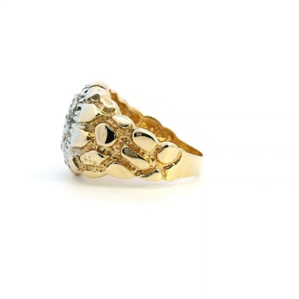 Estate 14KY 0.50CTW Diamond Cluster Nugget Ring Image 4 Kiefer Jewelers Lutz, FL