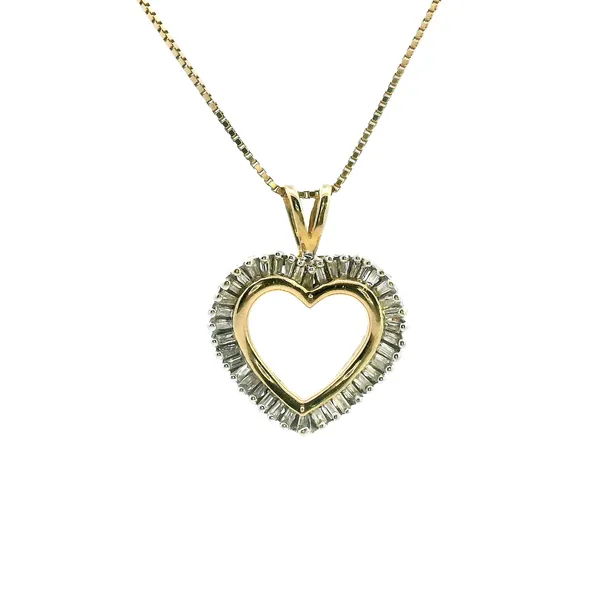 Estate 14KYW 0.50CTW Diamond Heart Pendant Kiefer Jewelers Lutz, FL